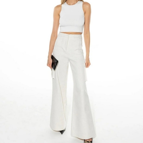 Torn by Ronny Kobo Pants Linen Like Size 8 - Picture 1 of 8